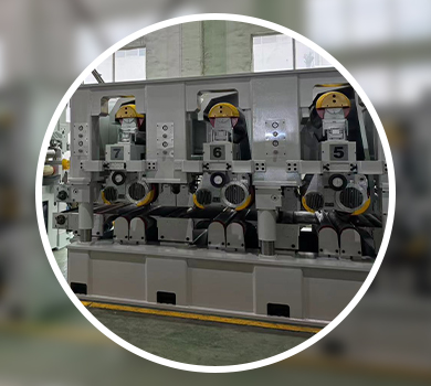 Seven-frame sander production line